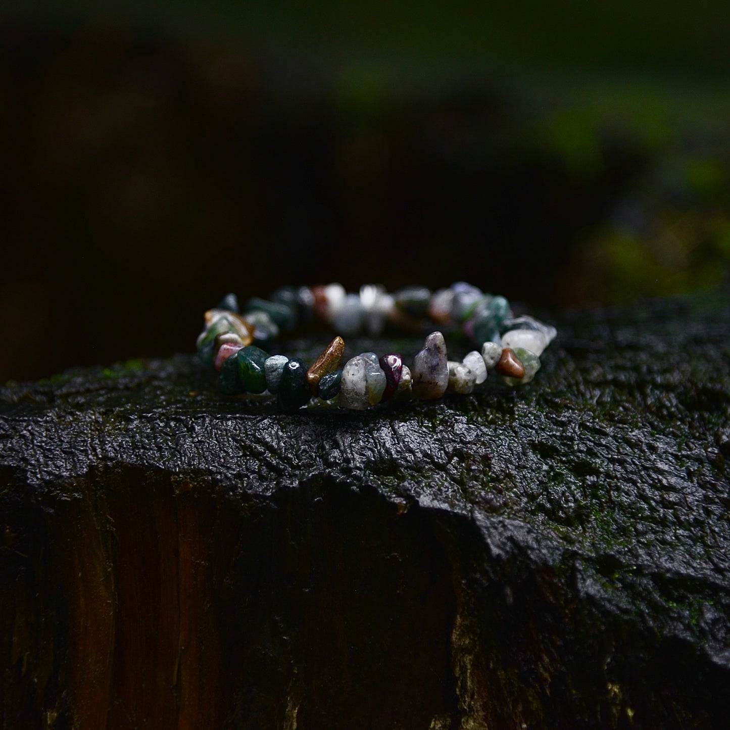 Roots of Growth – Moss Agate Blessing Bracelet