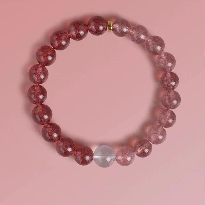 Natural Strawberry Quartz Bracelet