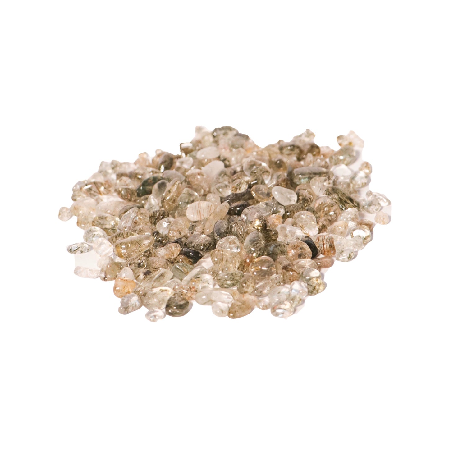 Tourmaline and Golden Rutilated Quartz with White Crushed Crystal for Demagnetization