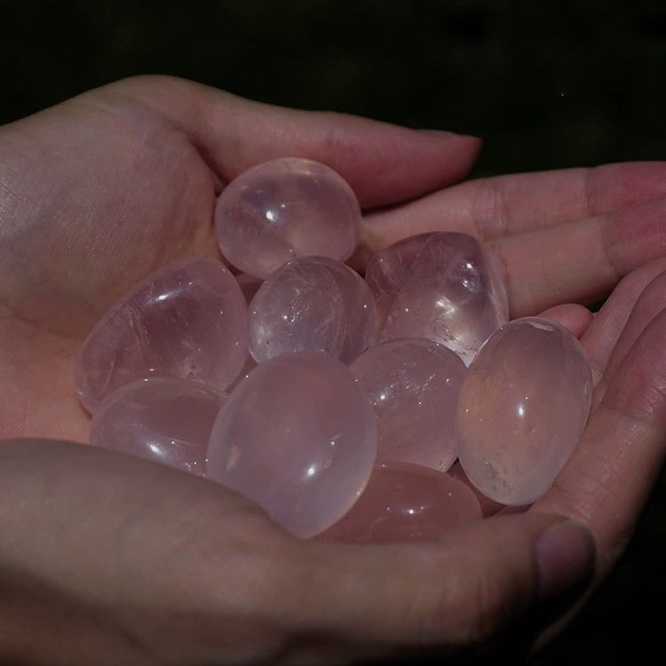 Natural Rose Quartz Raw Stone, Polished Mineral Crystal