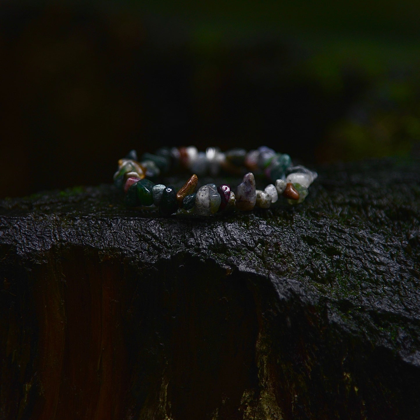 Roots of Growth – Moss Agate Blessing Bracelet