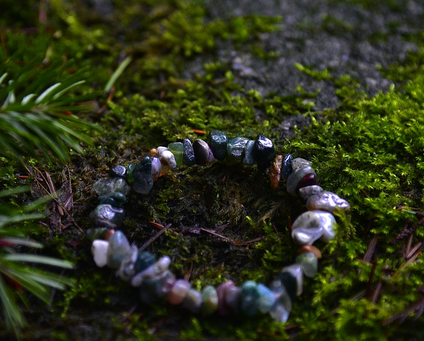 Roots of Growth – Moss Agate Blessing Bracelet