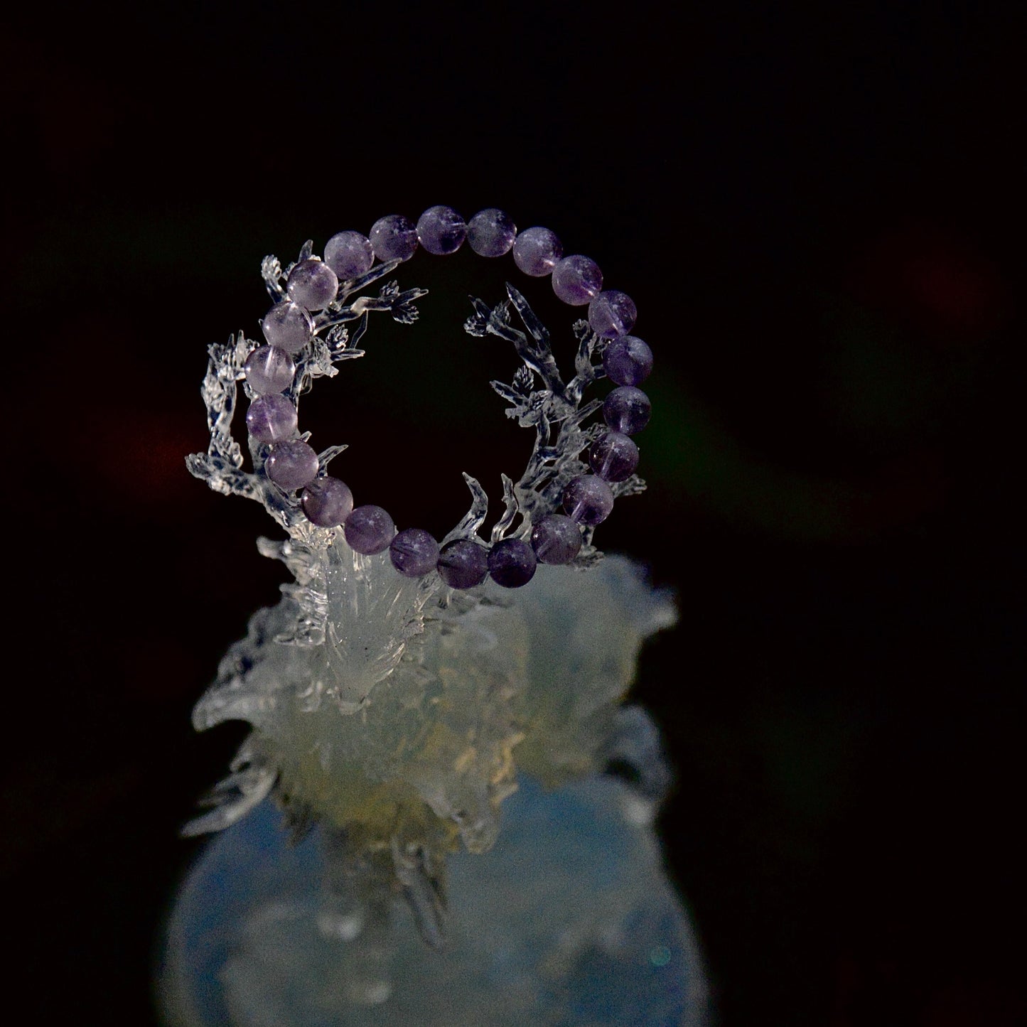 Spiritual Power - Amethyst Half-Basin Raw Crystal Bracelet