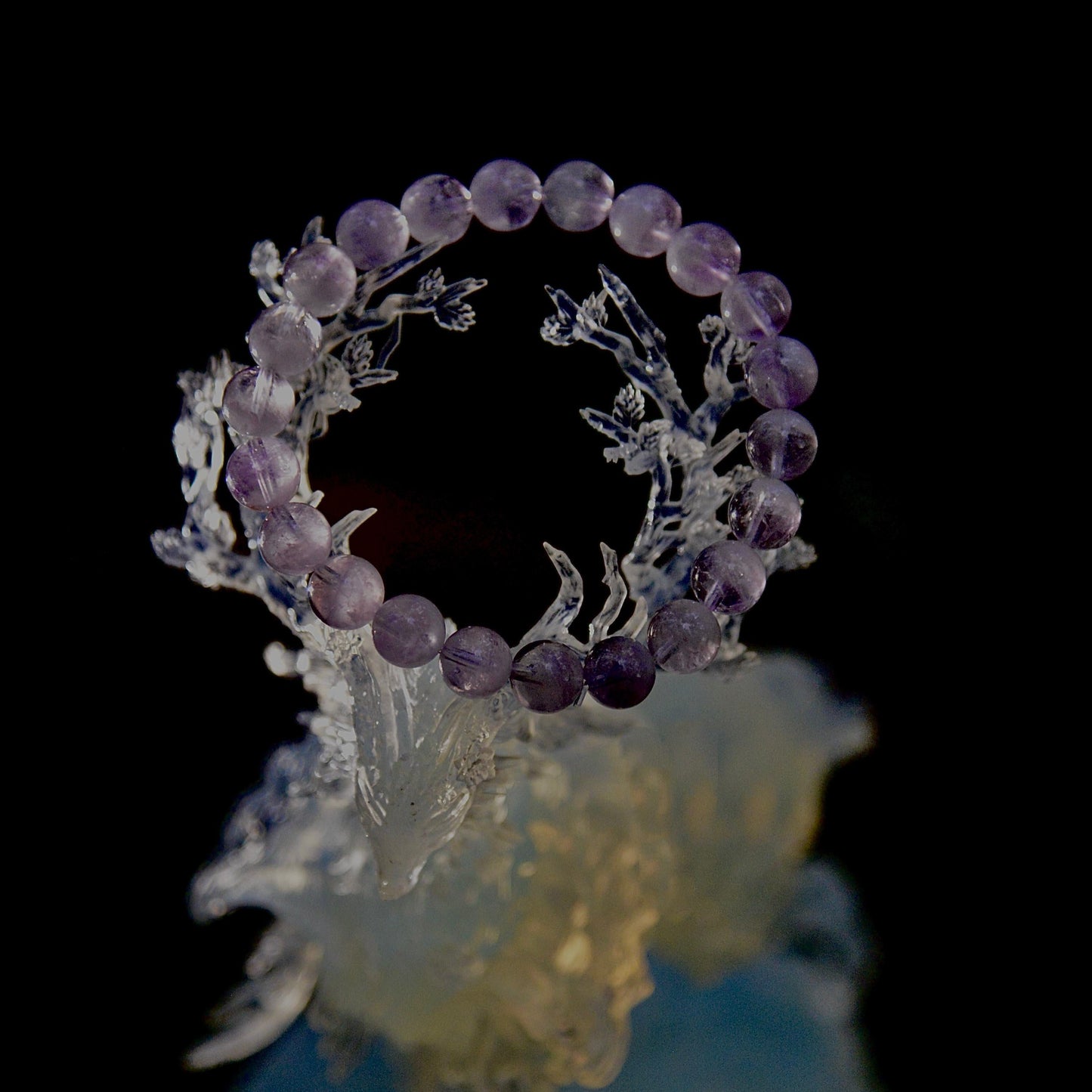 Spiritual Power - Amethyst Half-Basin Raw Crystal Bracelet