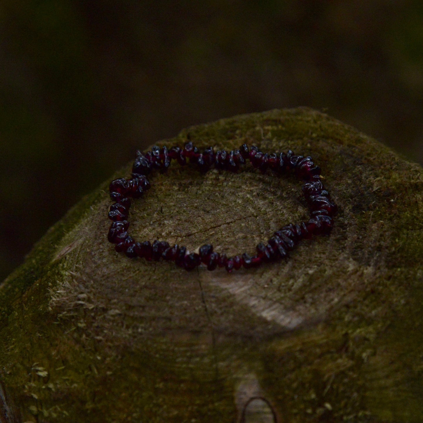 The natural red garnet crystal bracelet (enhanced/blessed version)