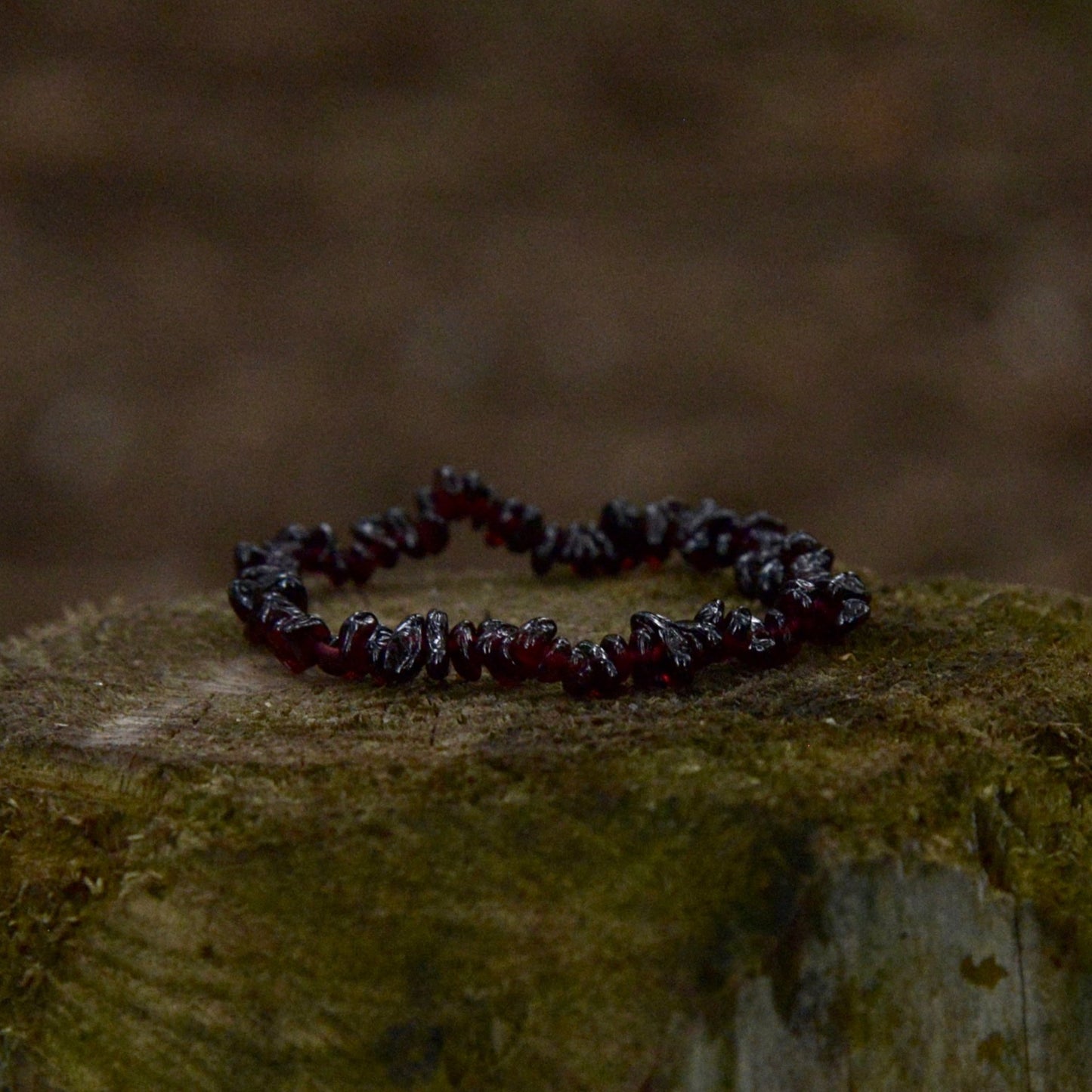 The natural red garnet crystal bracelet (enhanced/blessed version)