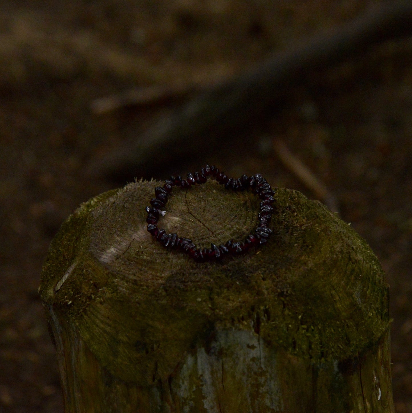 The natural red garnet crystal bracelet (enhanced/blessed version)