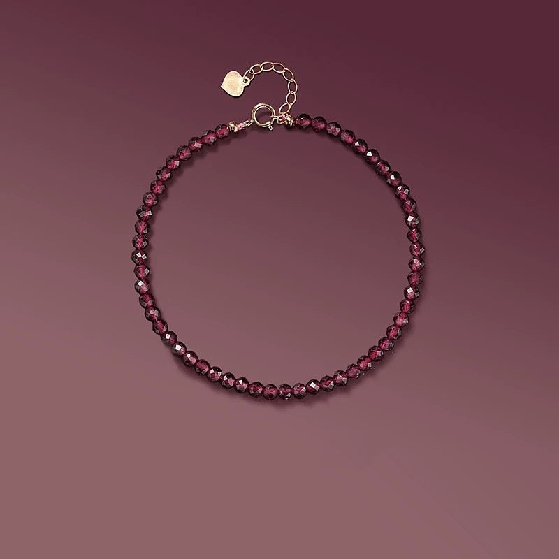 Natural Deep Red Garnet Bracelet