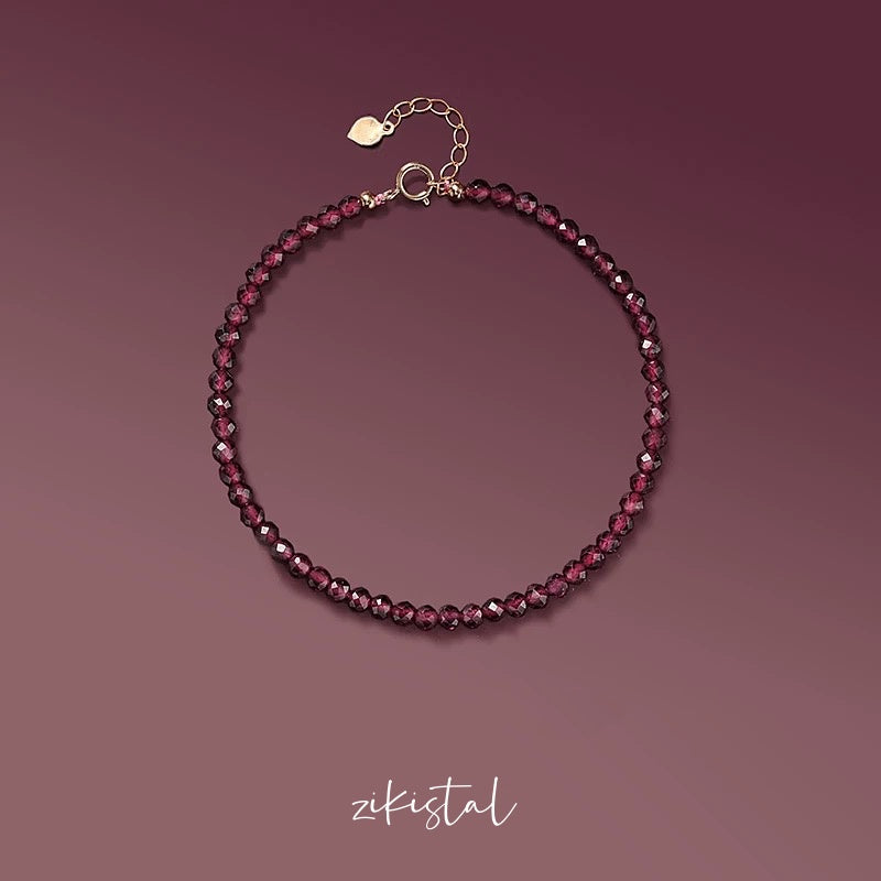 Natural Deep Red Garnet Bracelet