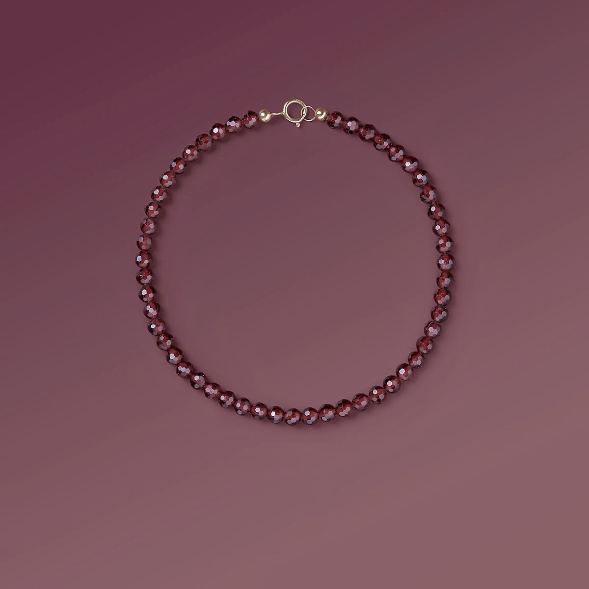 Natural Deep Red Garnet Bracelet