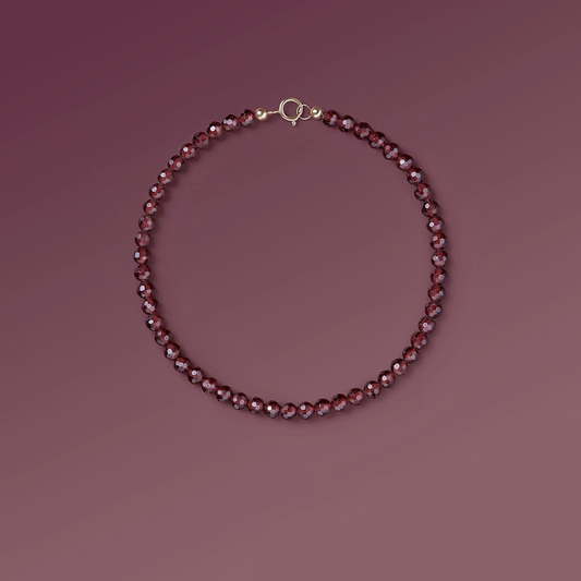 Natural Deep Red Garnet Bracelet