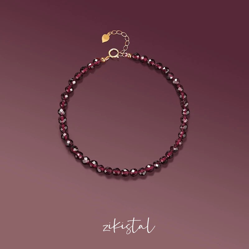 Natural Deep Red Garnet Bracelet