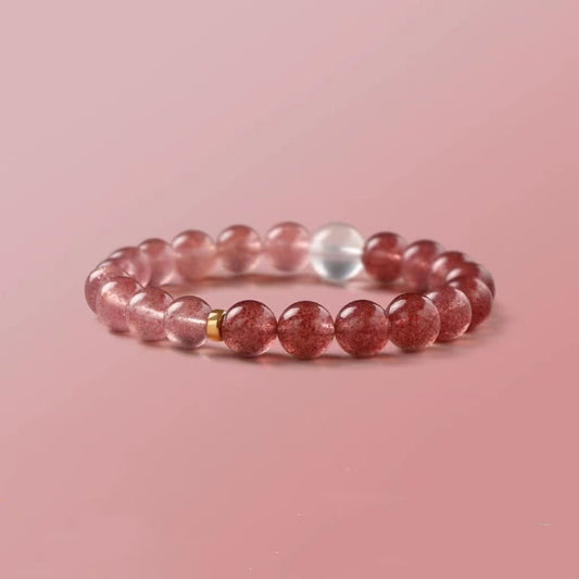 Natural Strawberry Quartz Bracelet