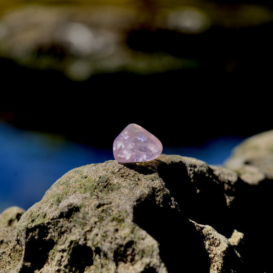 cleaned pink crystal raw stone