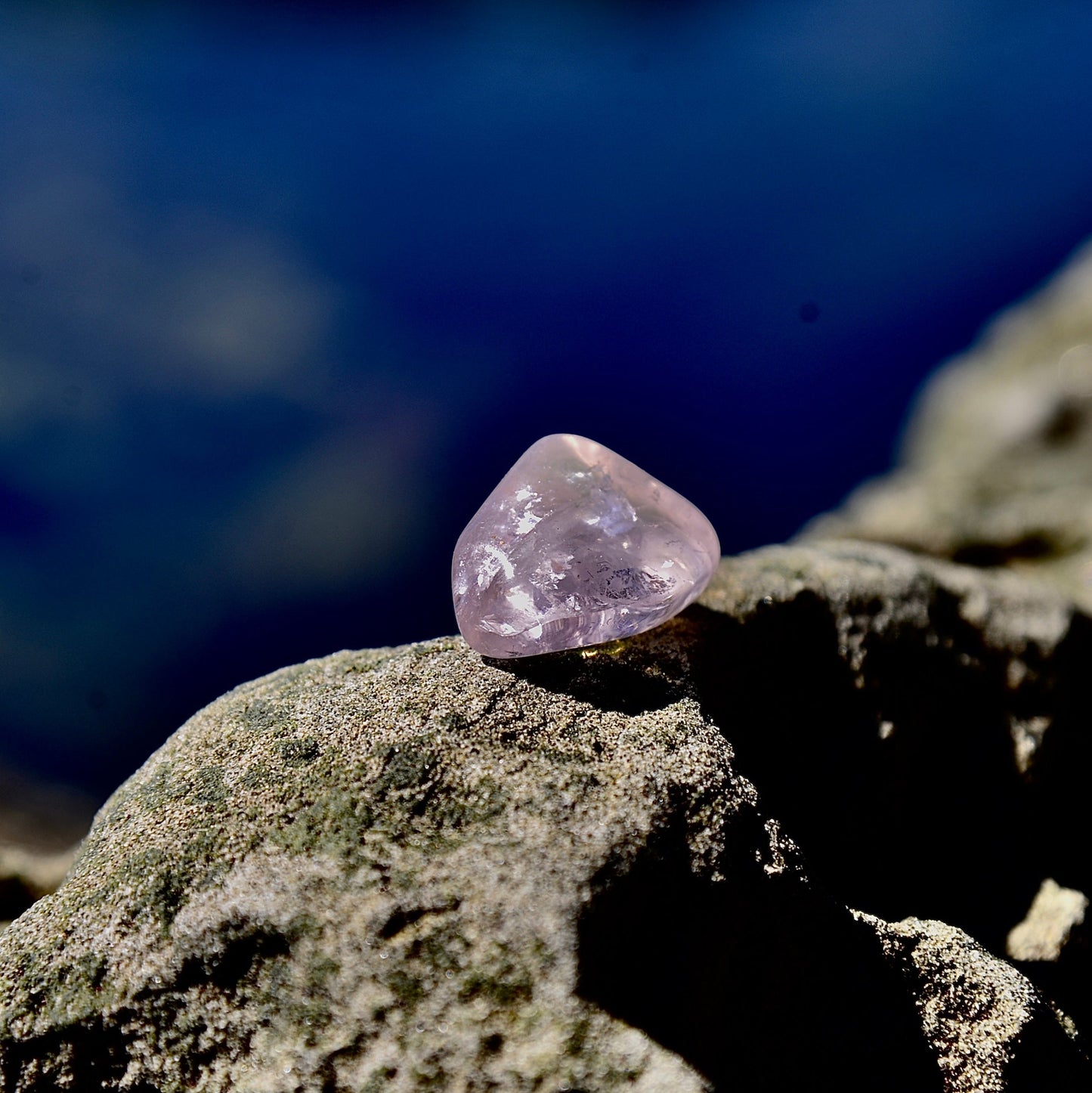 cleaned pink crystal raw stone