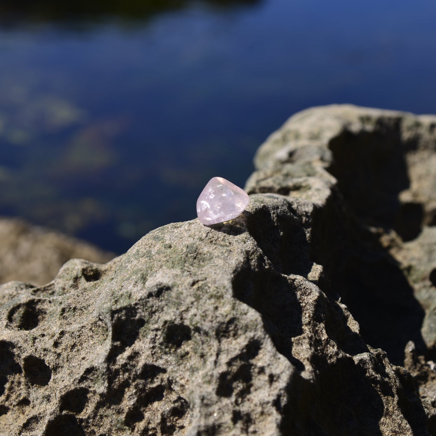 cleaned pink crystal raw stone