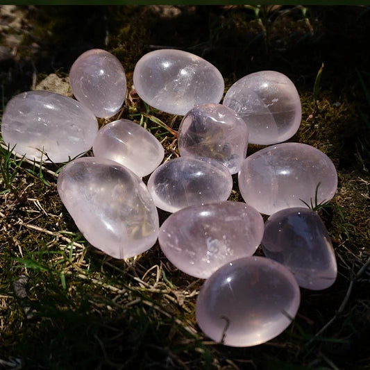 Natural Rose Quartz Raw Stone, Polished Mineral Crystal