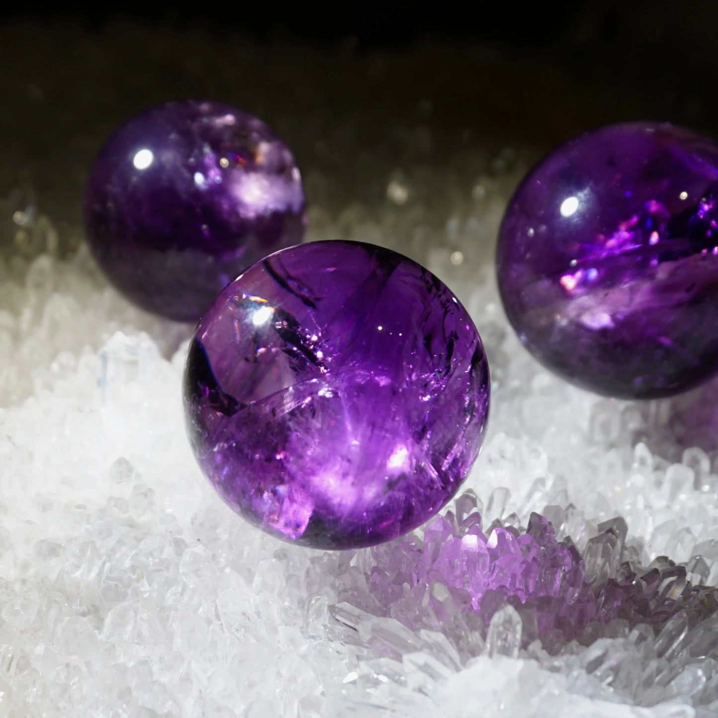 Natural Amethyst Sphere Ornament, Polished Collectible Purple Amethyst from Uruguay Brazil