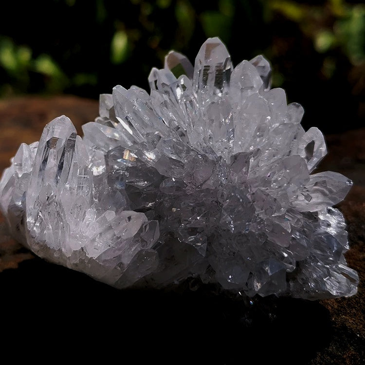 Blessed Natural White Quartz Point and Ice Cluster