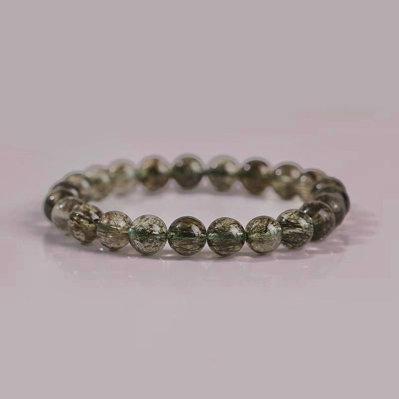 Natural Green Rutilated Quartz Bracelet