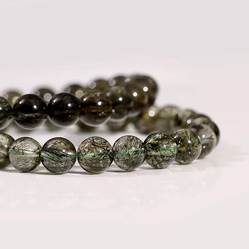 Natural Green Rutilated Quartz Bracelet